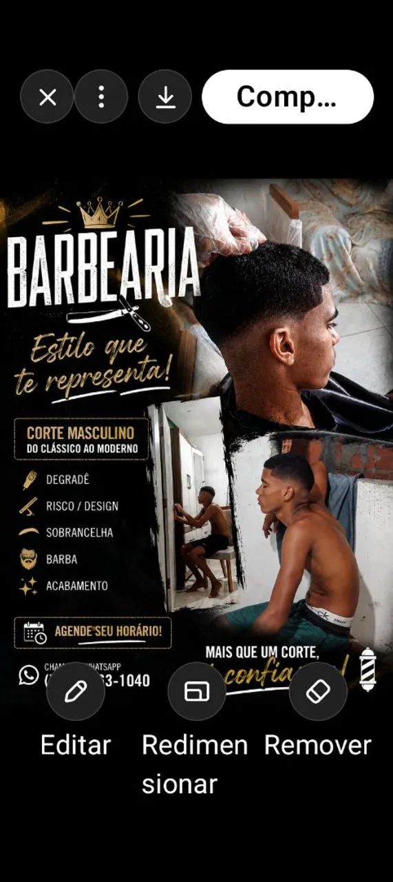 corto cabelo 