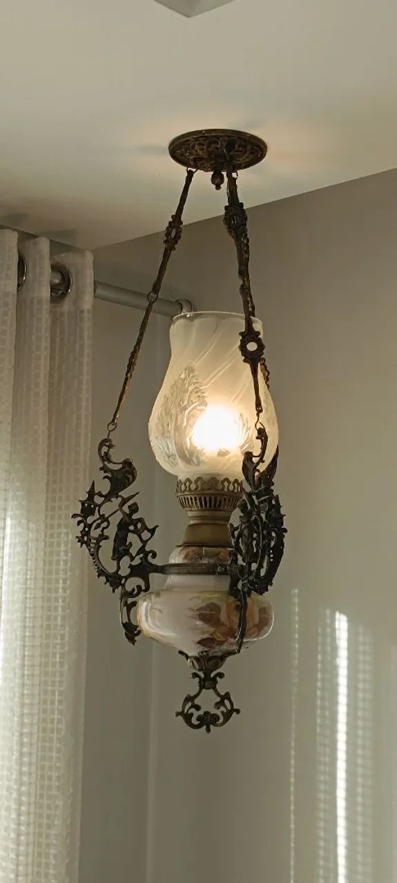 Luminária Retrô Vintage antiga 1 lâmpada