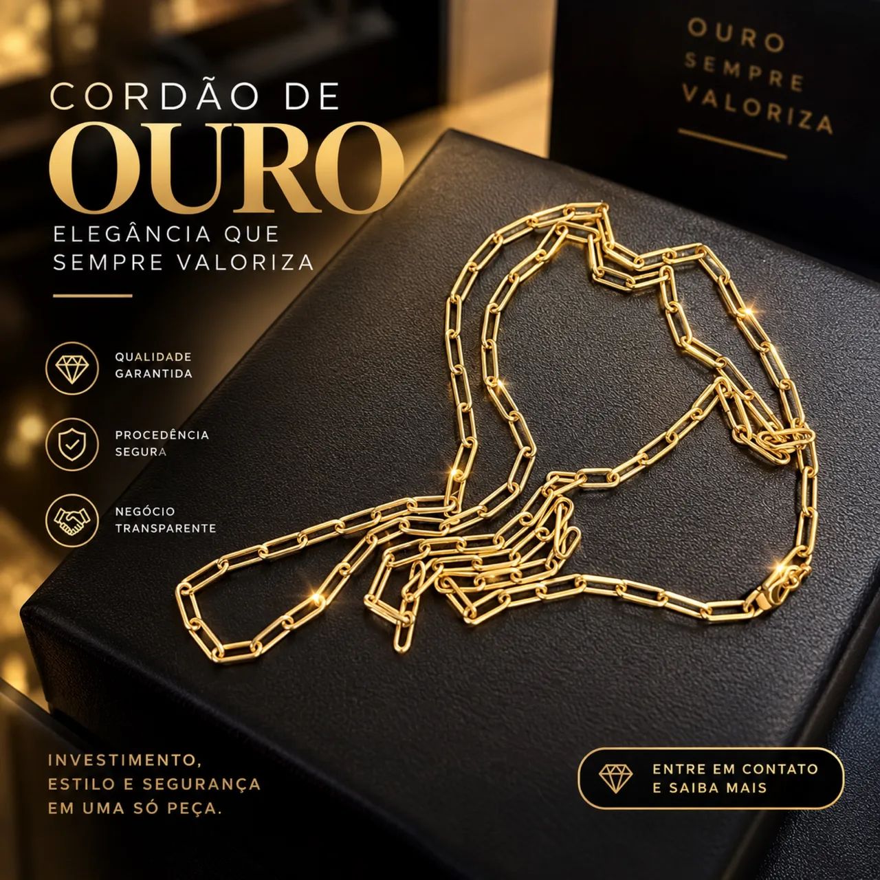 Vendo cordão de ouro