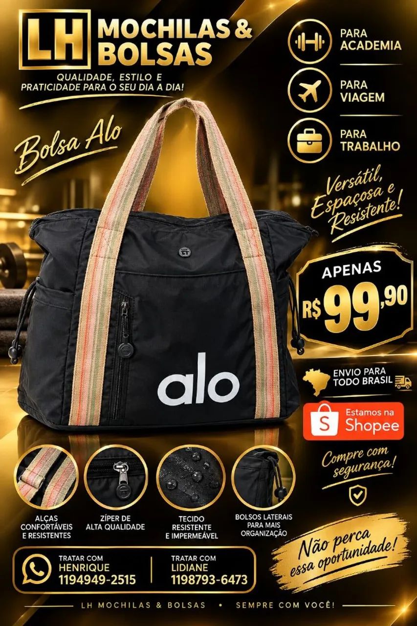 Bolsas para o dia a dia e passeios