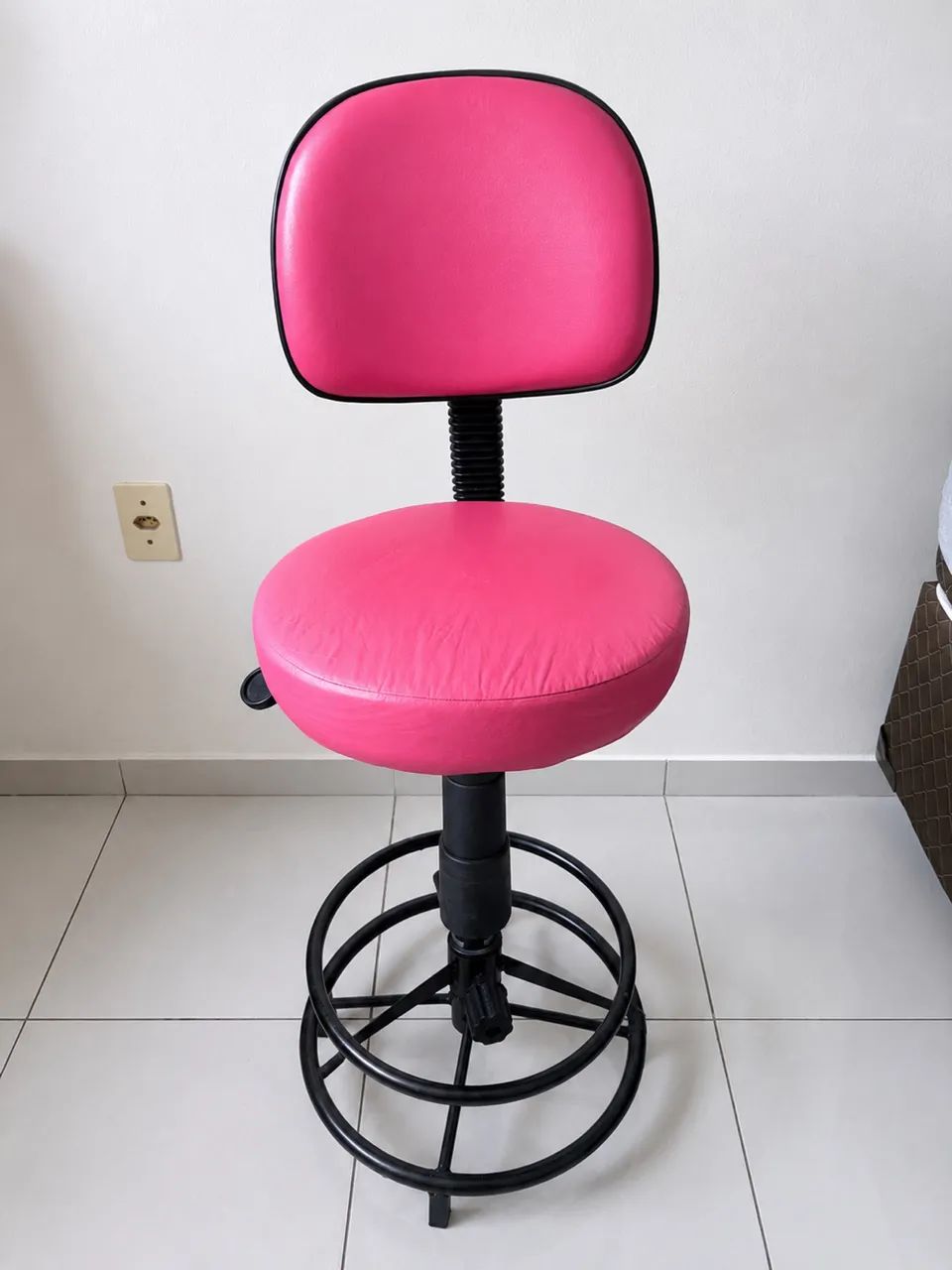 ? CADEIRA GIRATÓRIA ROSA - ALTA - Foto 2