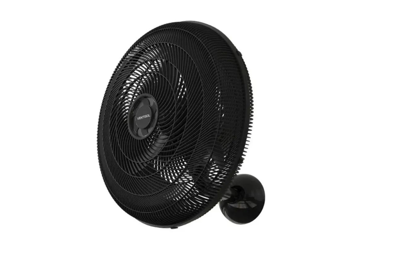 Ventilador Oscilante De Parede Ventisol New 3 Pás 50cm 1300rpm Preto - Foto 3