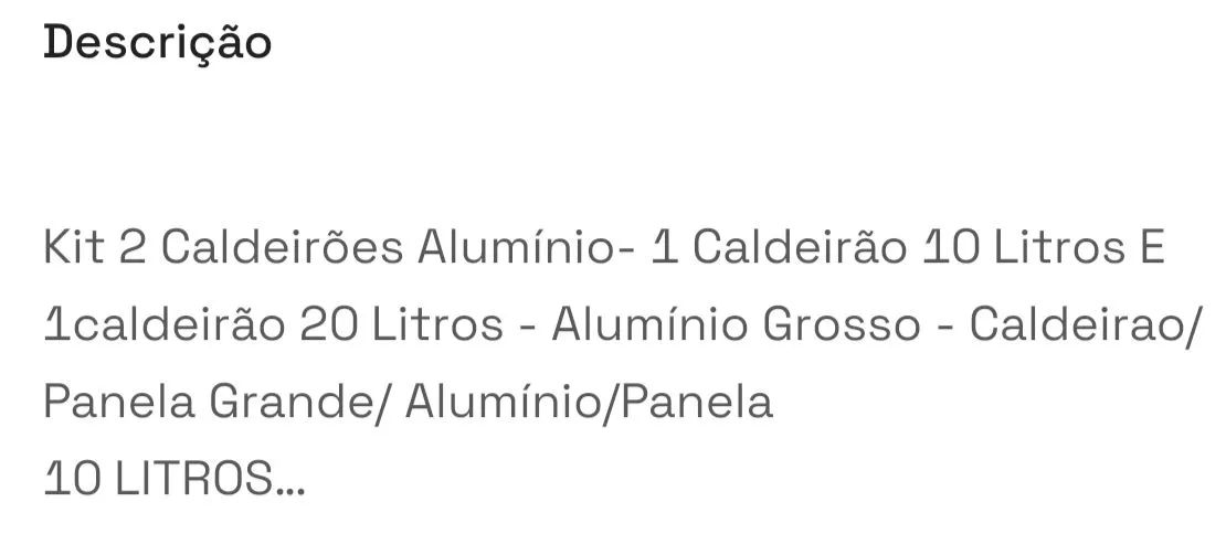 Kit 2 caldeirão 10 e 20 litros - Foto 2
