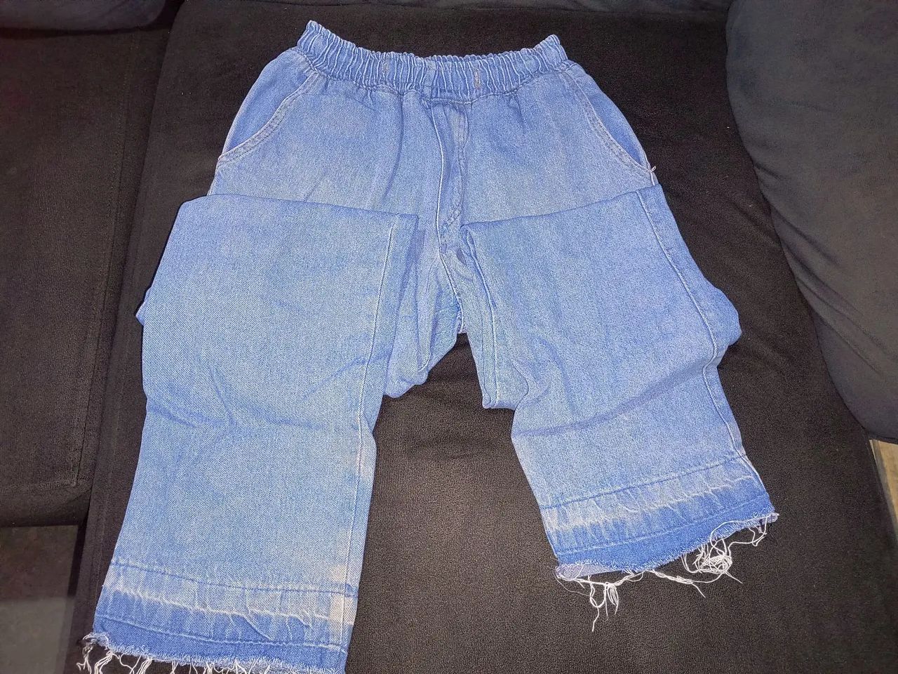 Calça azul claro baggy/cargo - Foto 2