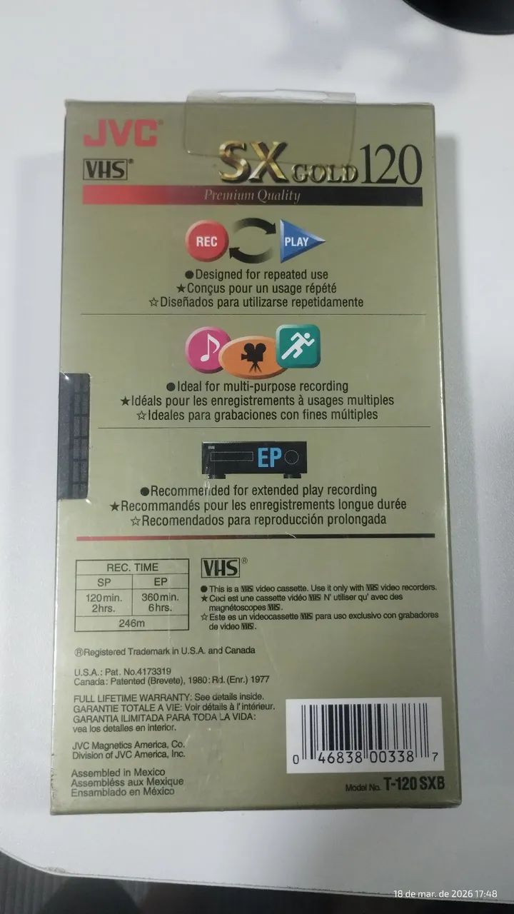 Fita VHS JVC SX Gold - Foto 2
