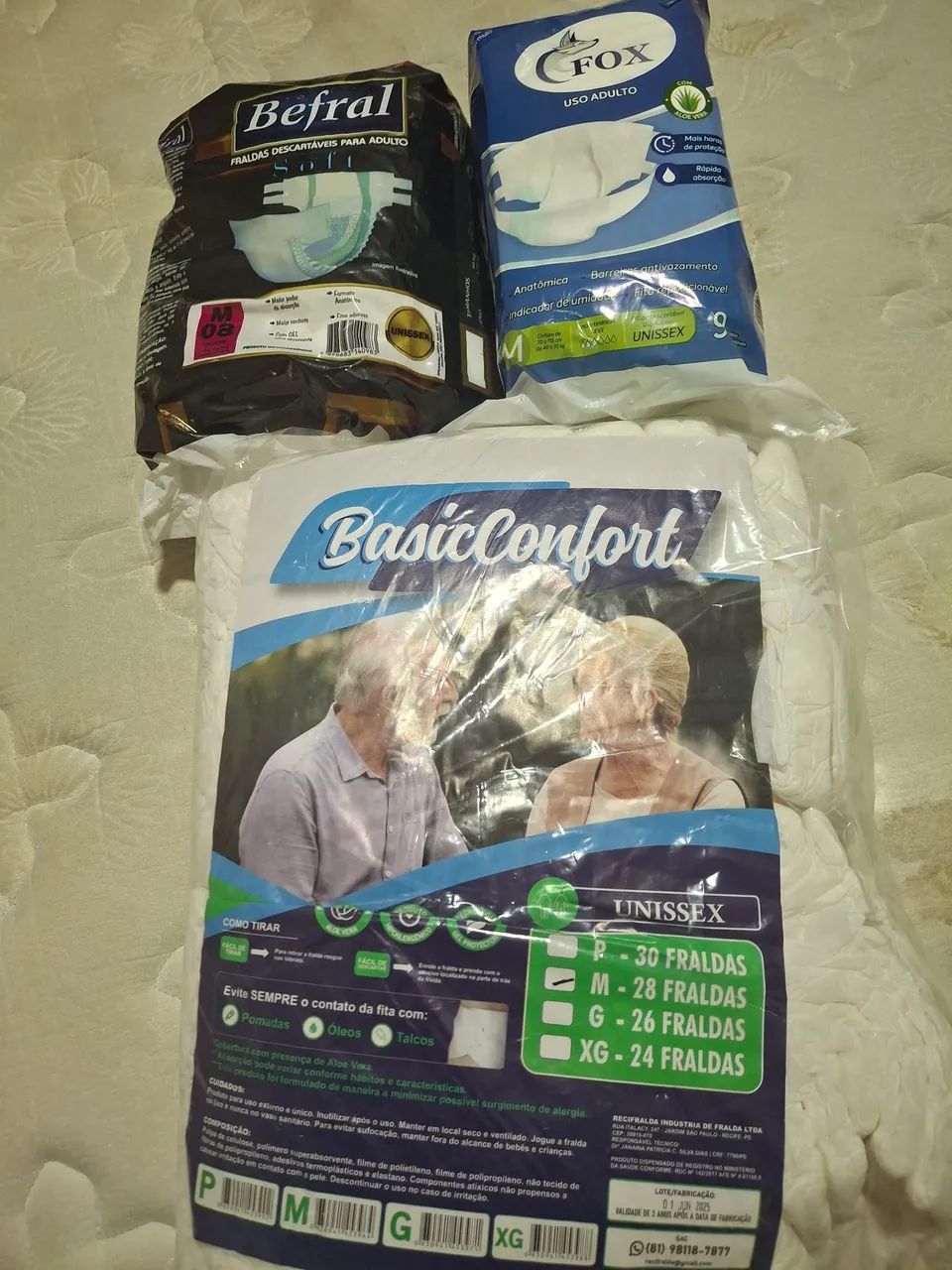 Fraldas geriatricas