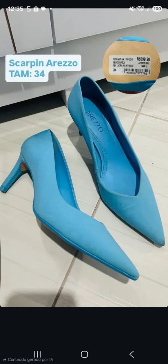 Sapatos arezzo