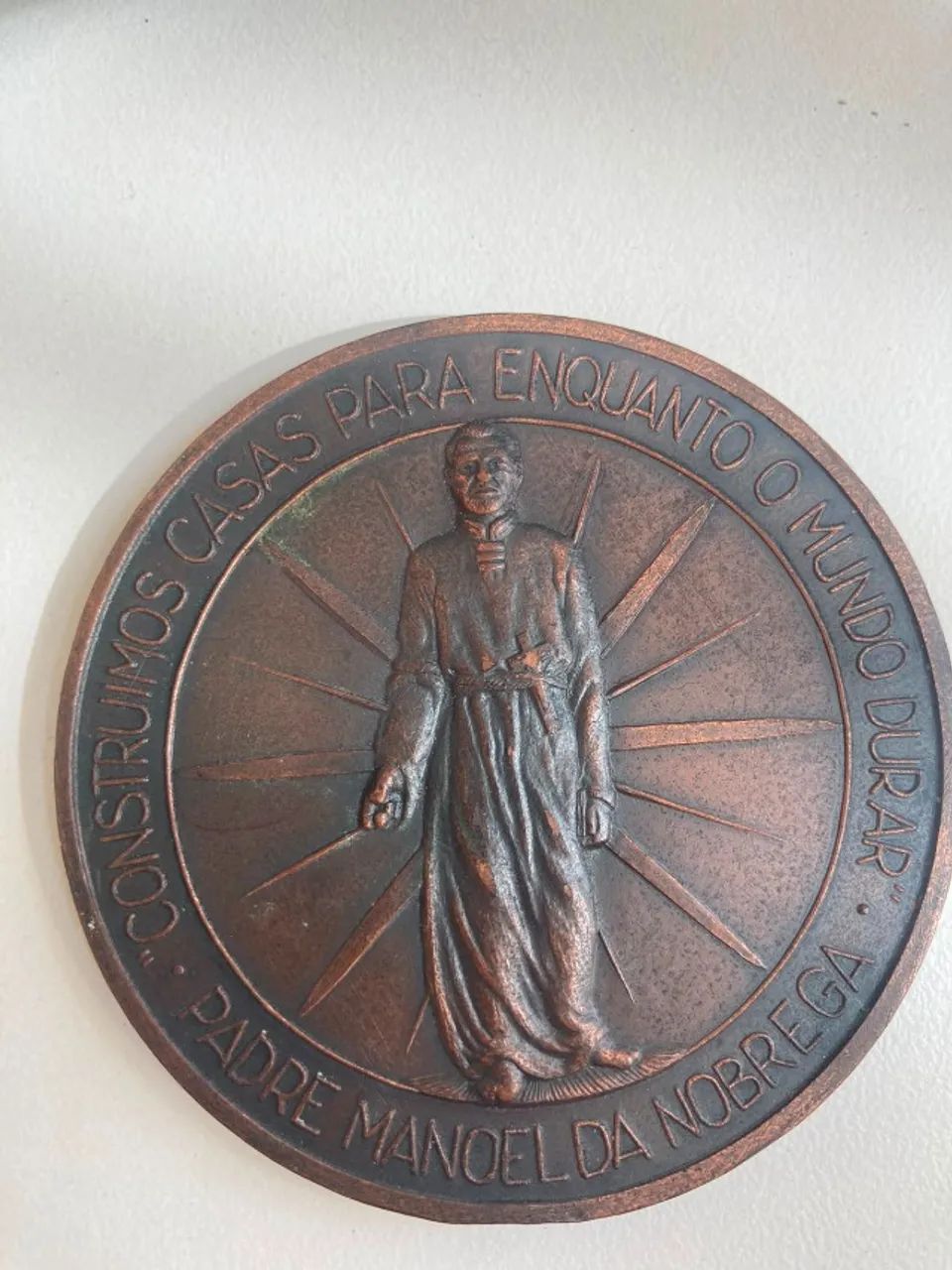 Medalha Antiga de Bronze 1962 - Fundação de São Paulo (Padre Manoel da Nóbrega) - Foto 2