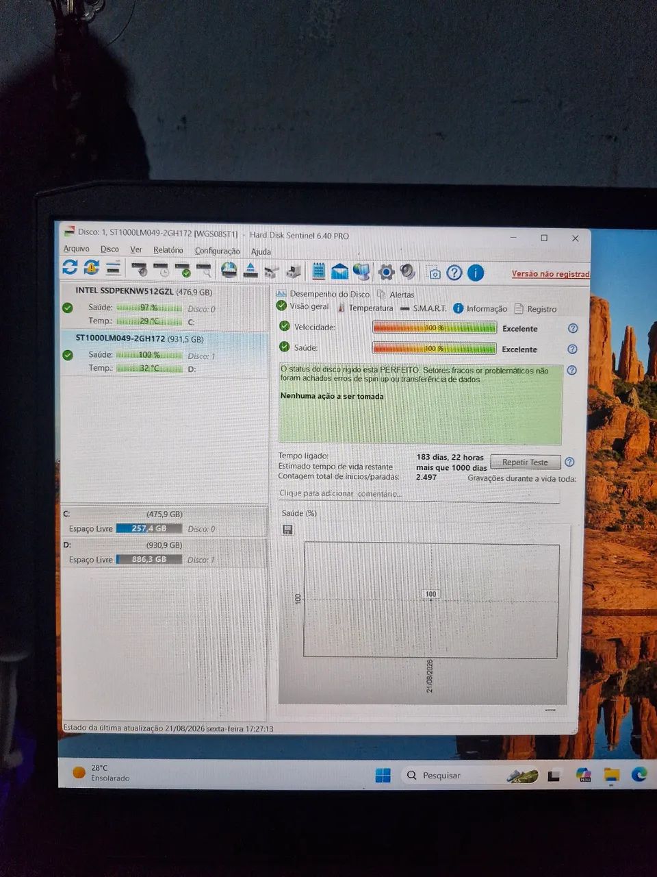 HD 1TB 2.5 " SEAGATE | TESTADO