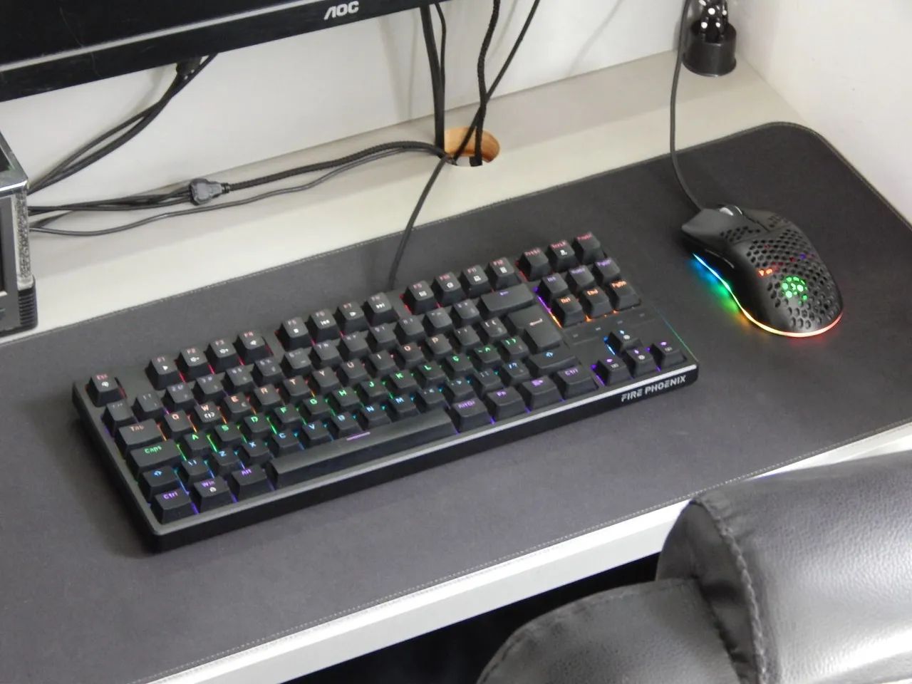 Teclado Mecânico Switch Blue e Mouse Com fio Phoenix - BK-05 - Foto 2