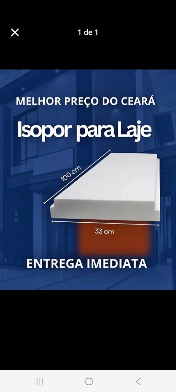 Isopor para laje 
