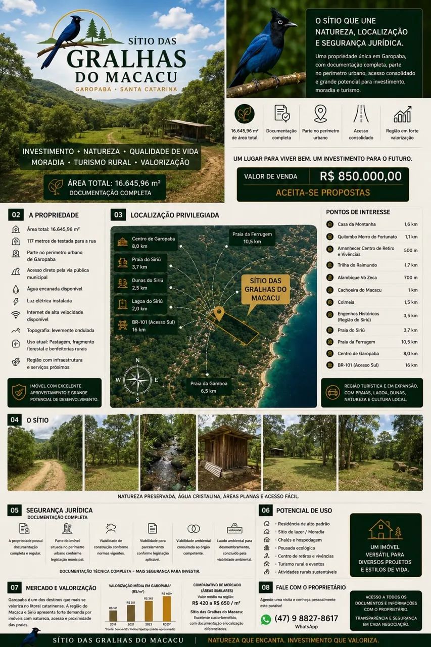 Vendo sítio Garopaba/terreno