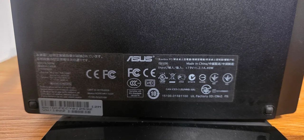 Mini Pc ultrafino Asus EeeBox EB1030, 4GB ram, SSD 32GB Intel atom d2550 - Foto 4