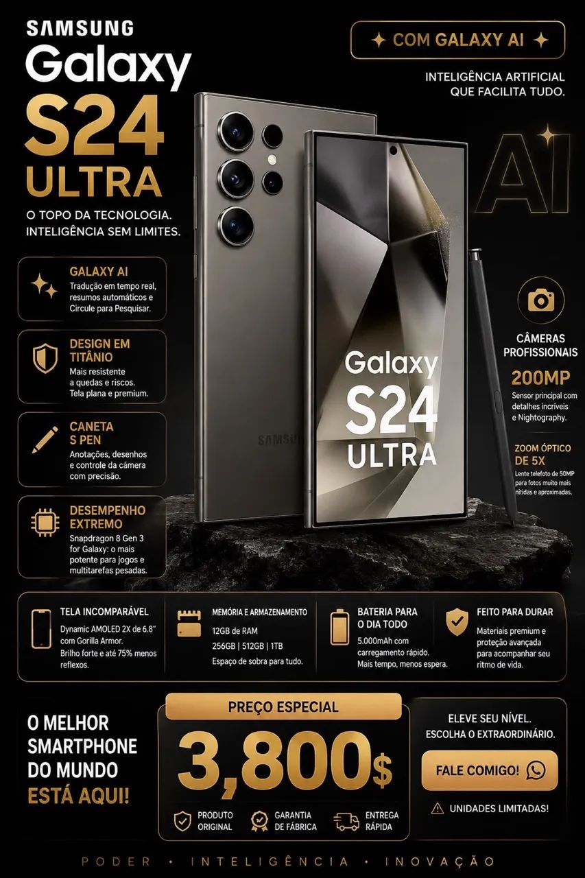 S24 ultra 512gb novo e barato - Foto 3