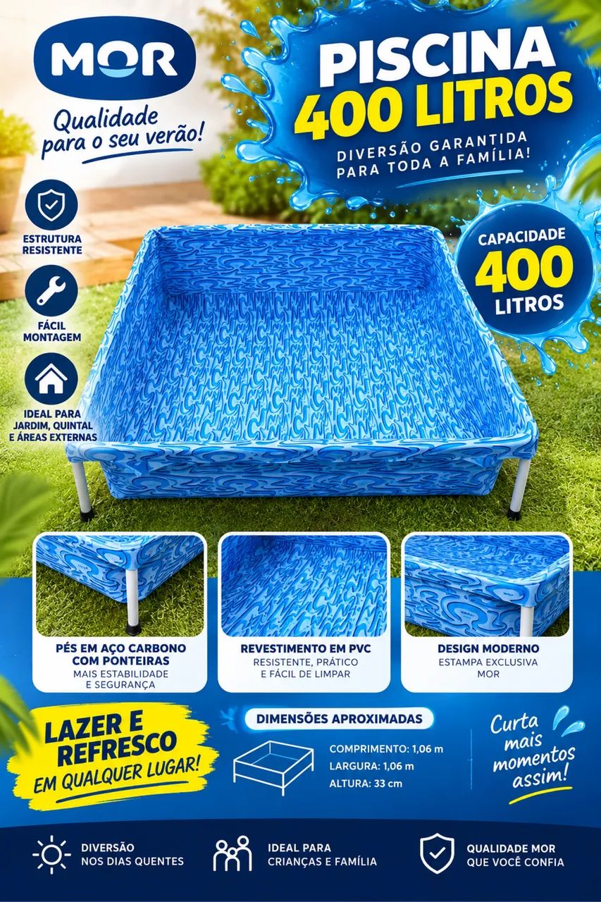Piscina plástica 400 Litros  - Foto 3