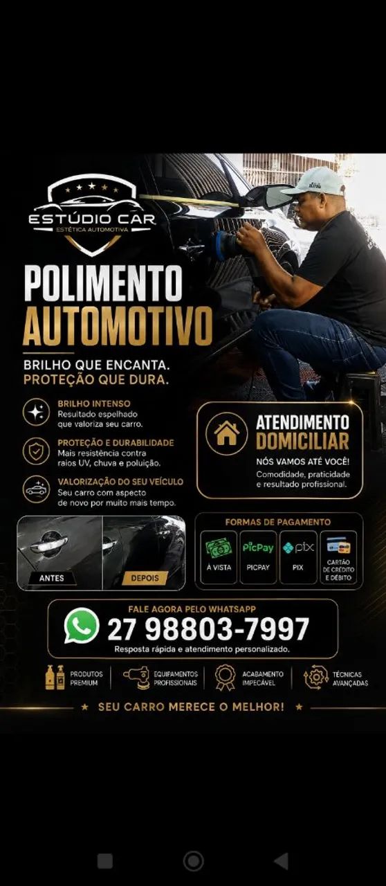 Polimento automotivo e vitrificação 