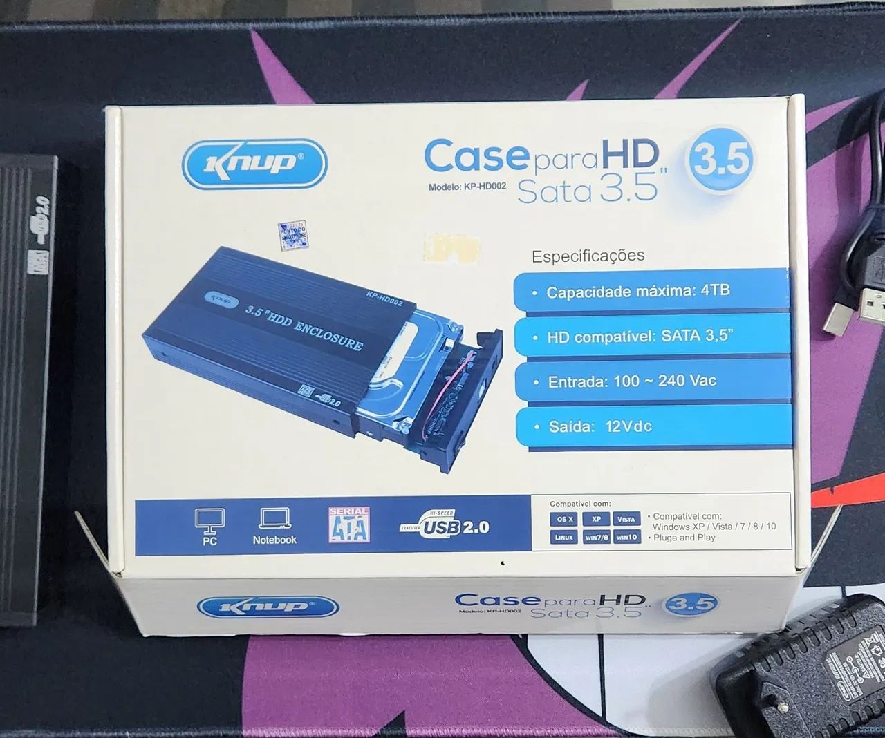 Case HD externo + HD Seagate Barracuda 500GB