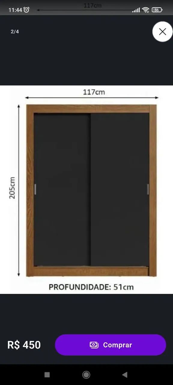 Guarda roupa de solteiro excelente estado - 450 reais - Foto 2