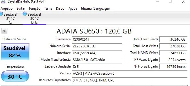 SSD ADATA 120G SATA - Foto 2