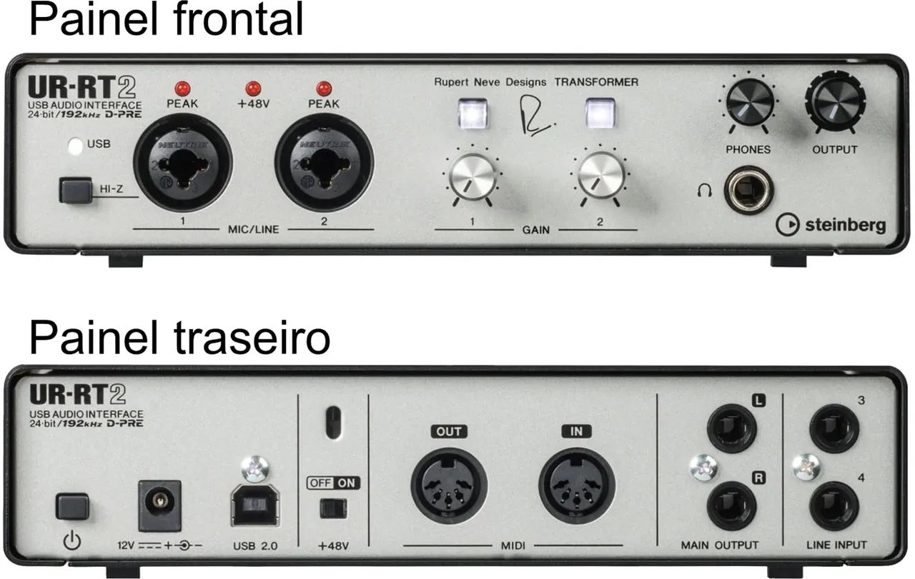 Interface de Áudio UR-RT2 - YAMAHA Steinberg