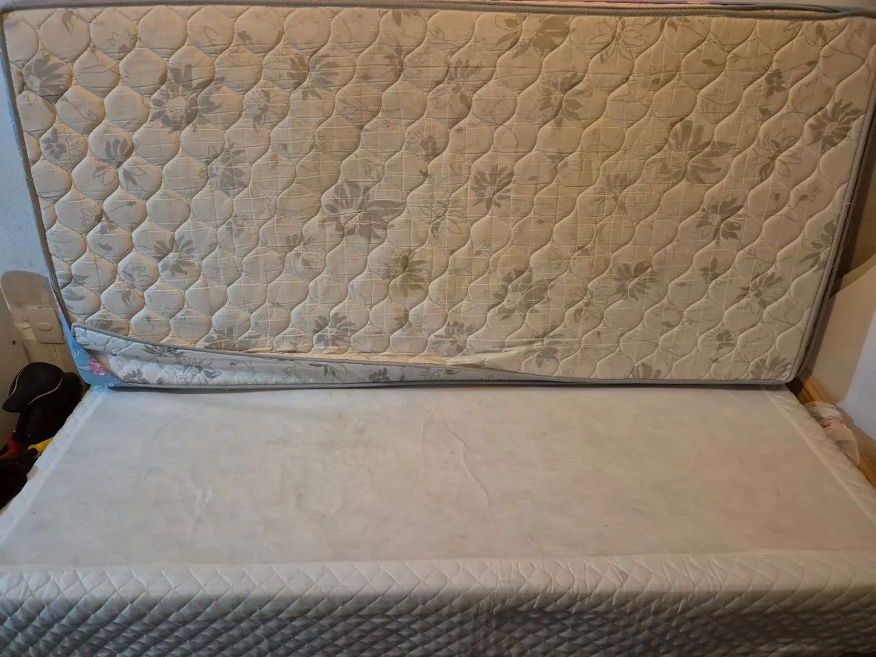 Cama Box Solteiro + Colchão Ortobom D33 Florença Pillow Top