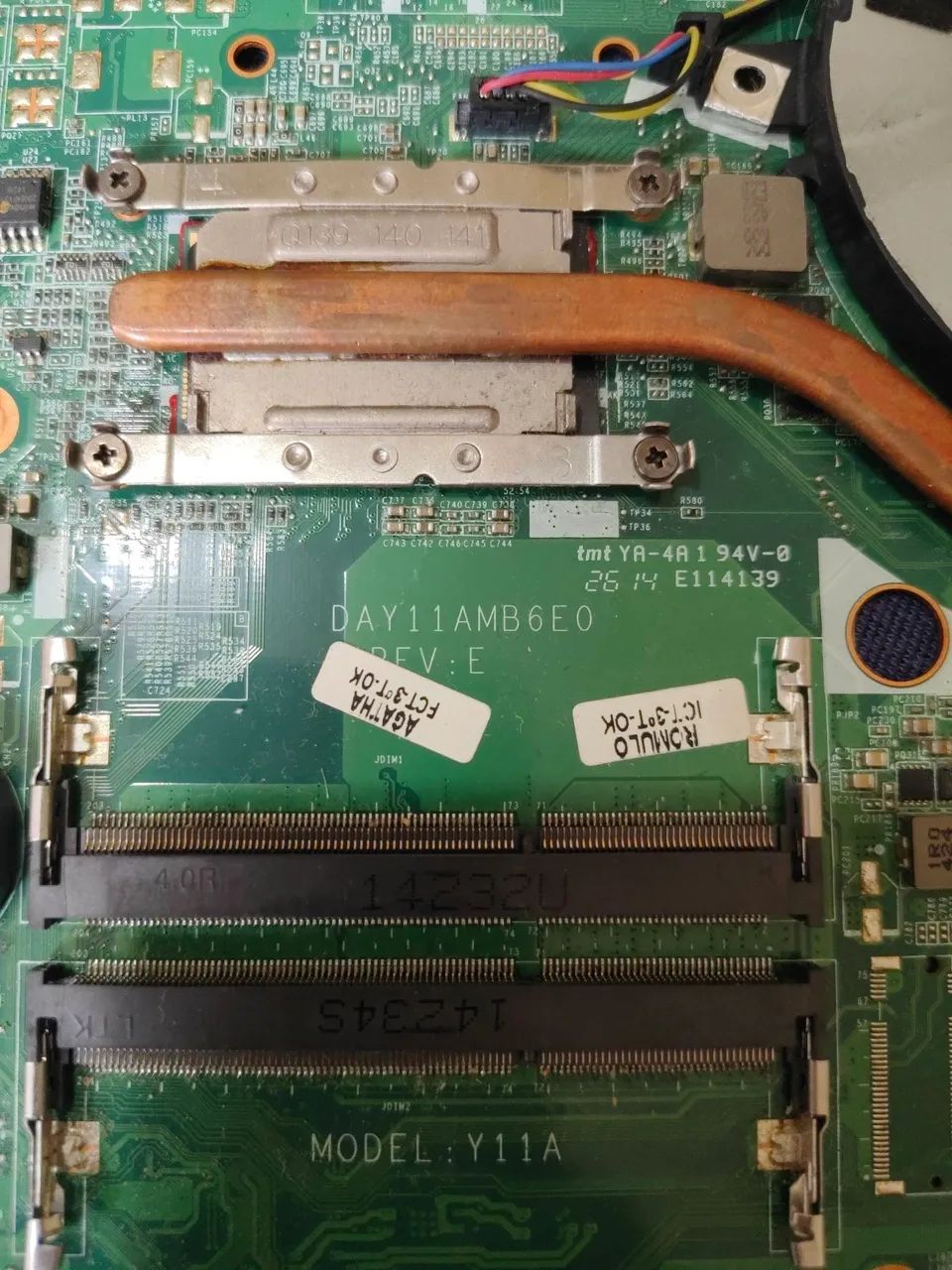 Placa mãe notebook day11amb6e0 completa  - Foto 2