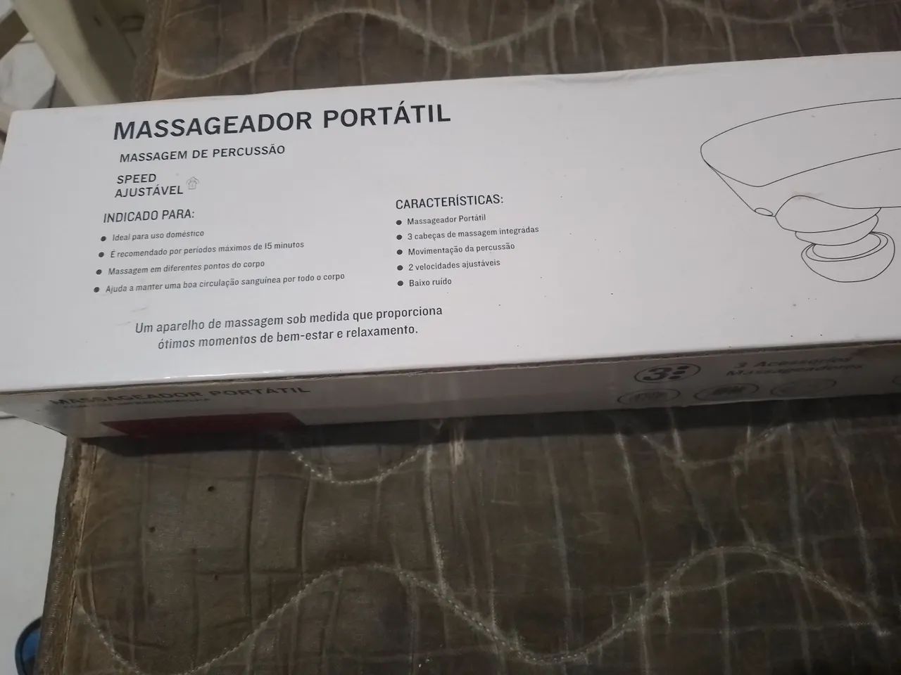 Massageador com 3 cabeçotes 