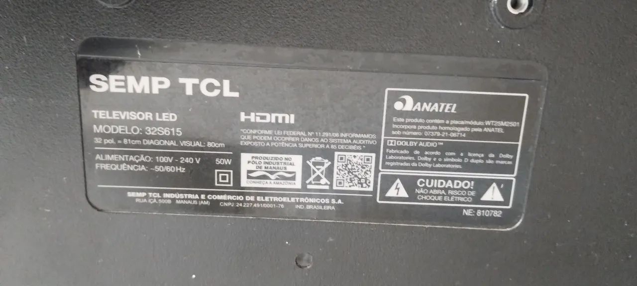 Tv 32p,queimada tela apenas áudio  - Foto 4