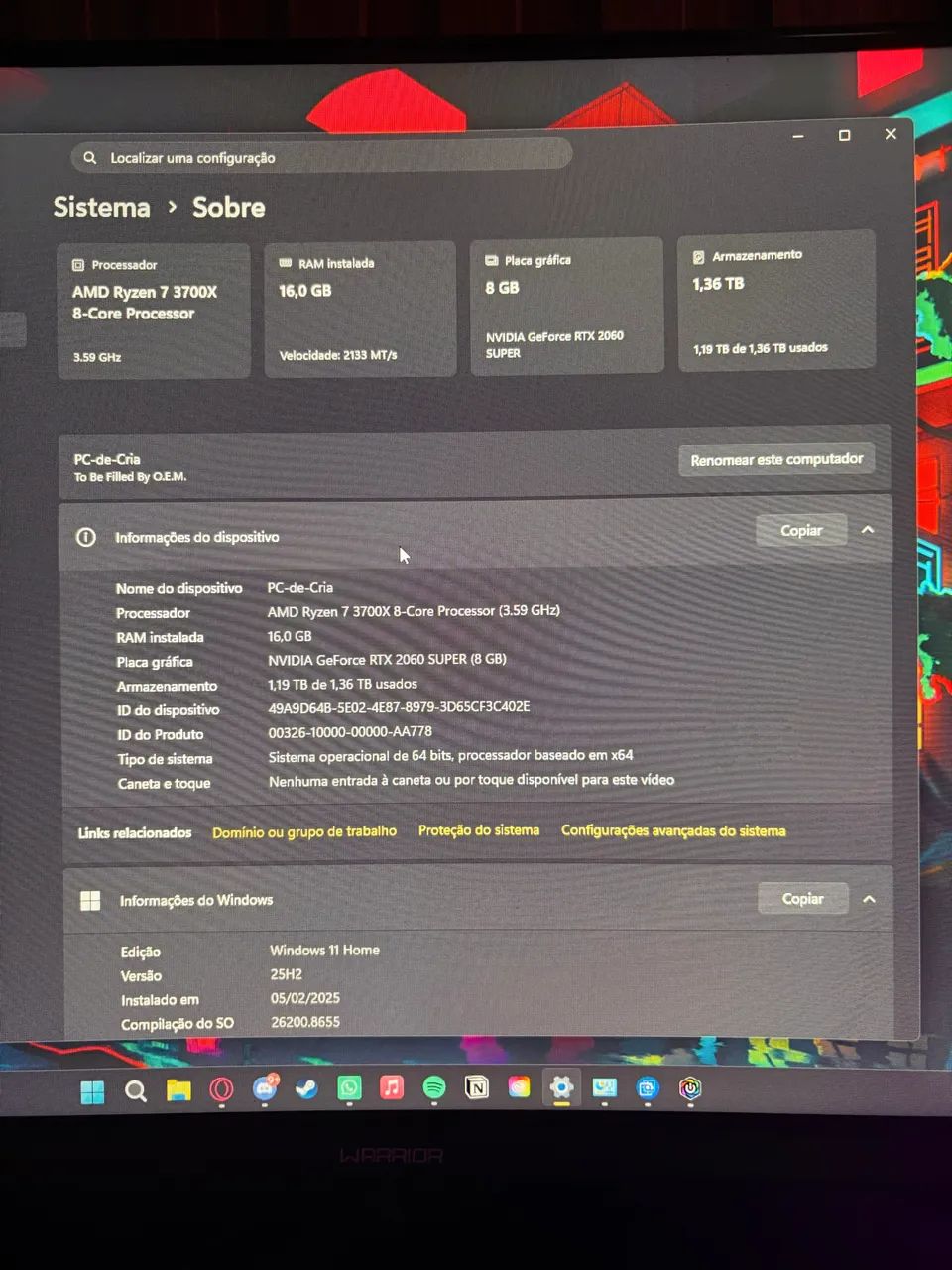  PC GAMER SETUP COMPLETO RGB RODA TUDO - Foto 5