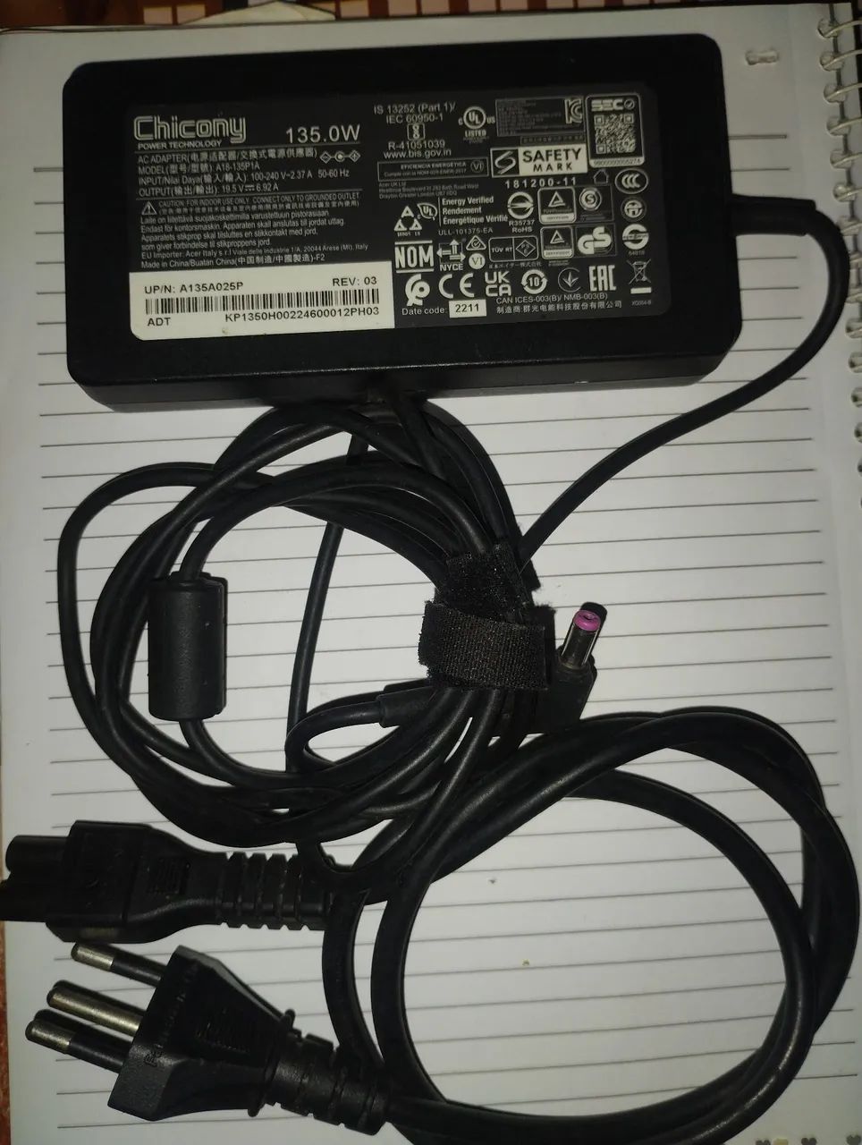 Carregador,fonte notebook Acer nitro 5