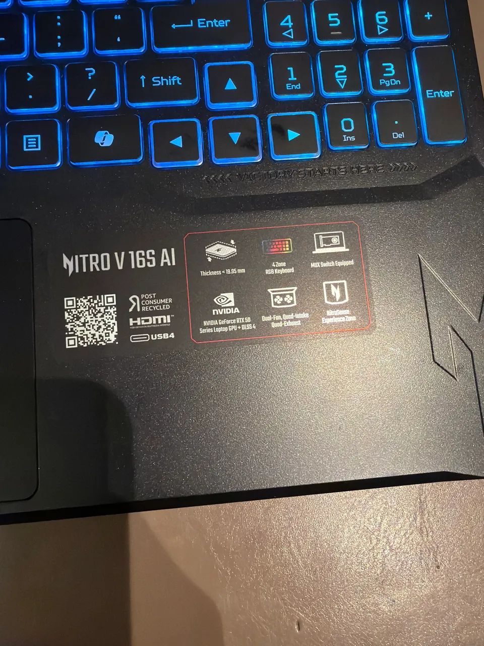 ACER NITROV16S AI RYZEN 7 + RTX 5070, aceito trocas e parcelo - Foto 4