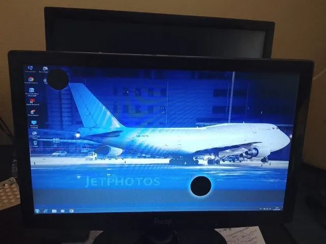Monitor Pctop slim entrada Vga Hdmi led preto