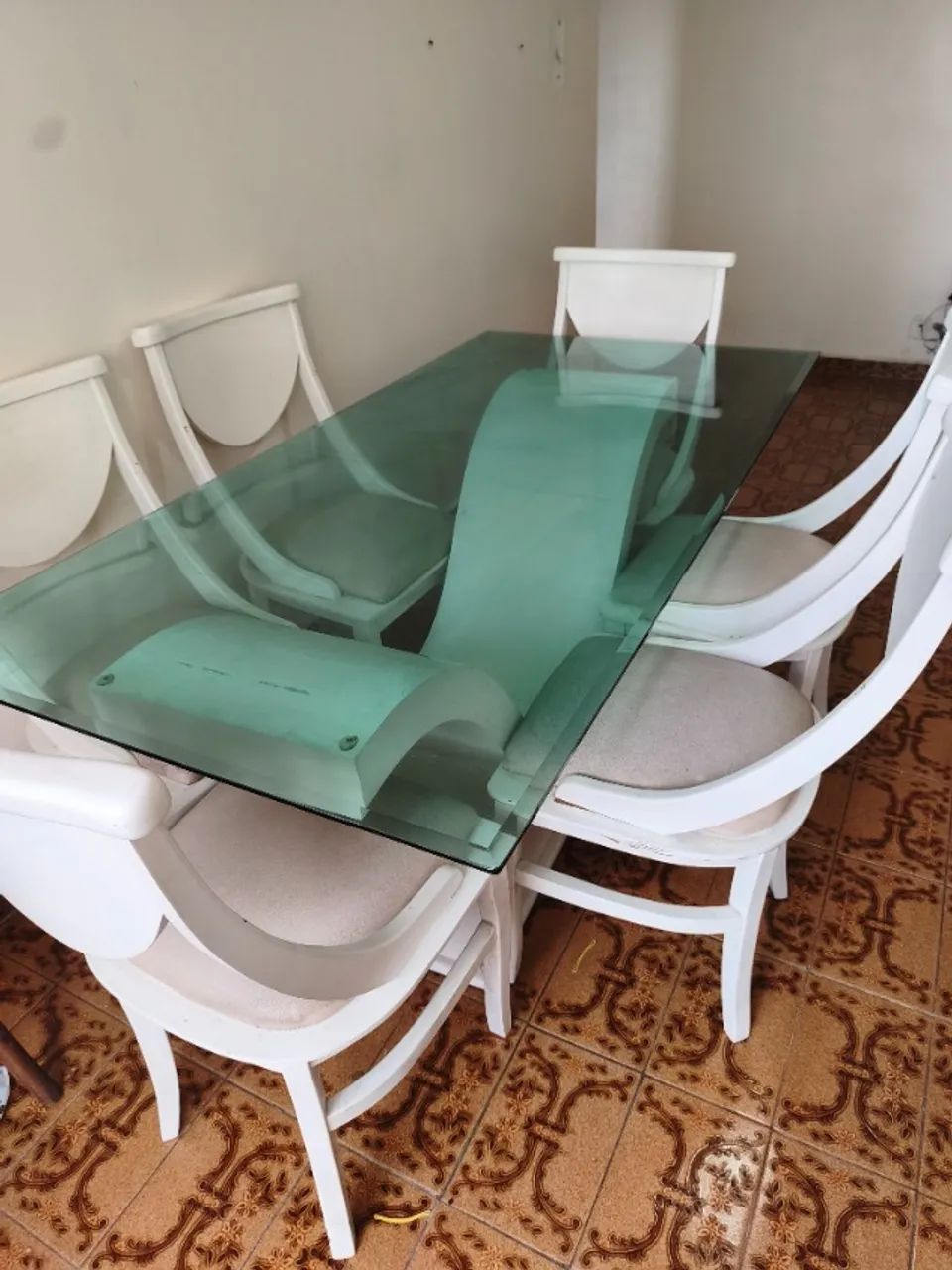 Mesa de Jantar de Vidro com 6 cadeiras  - Foto 3