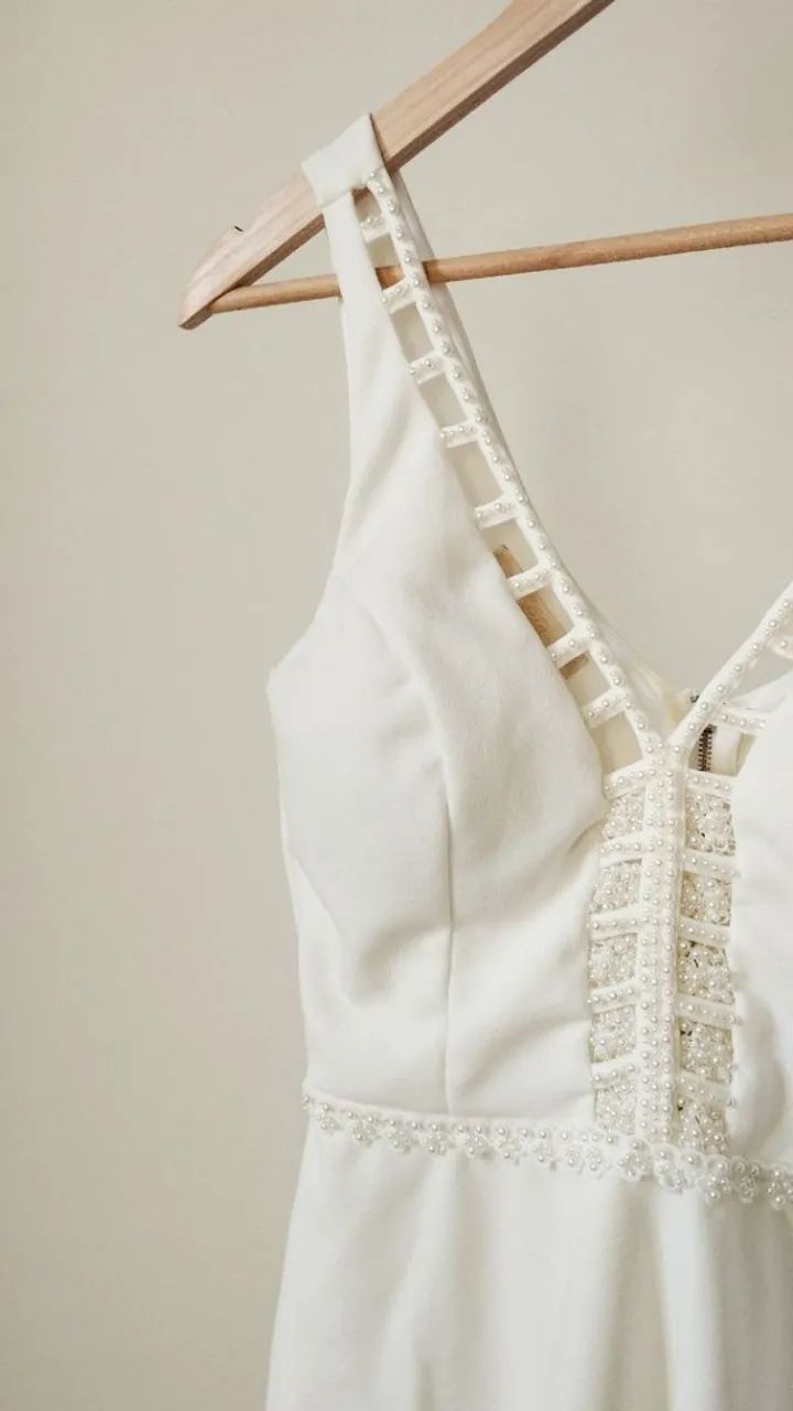 vestido bege bordado - Foto 2