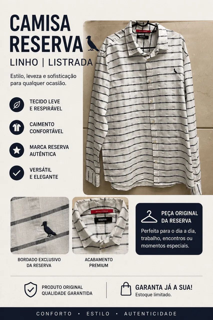 Camisa manga longa  Reserva Original 