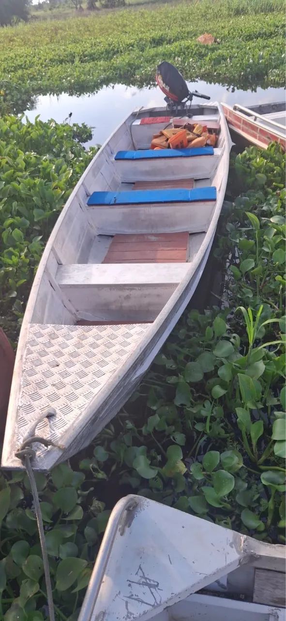 Bote de alumínio com motor de poupar  - Foto 2