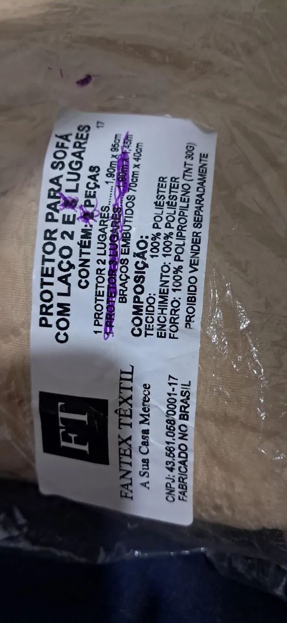 Protetor para sofá de 2 lugares 