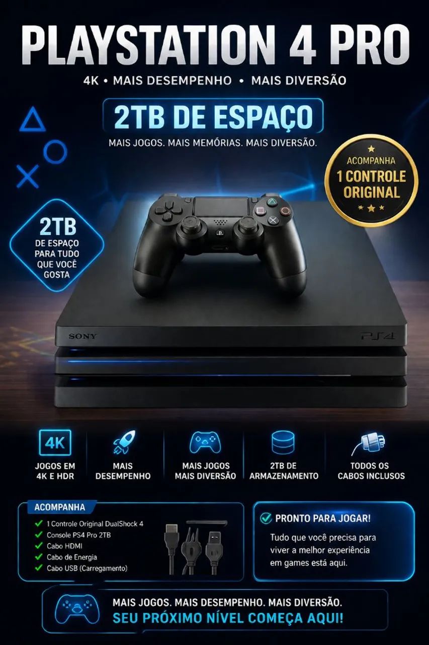 PS4 PRO 2TB - Consoles de Vídeo Game - Jardim São Nicolau, Assis