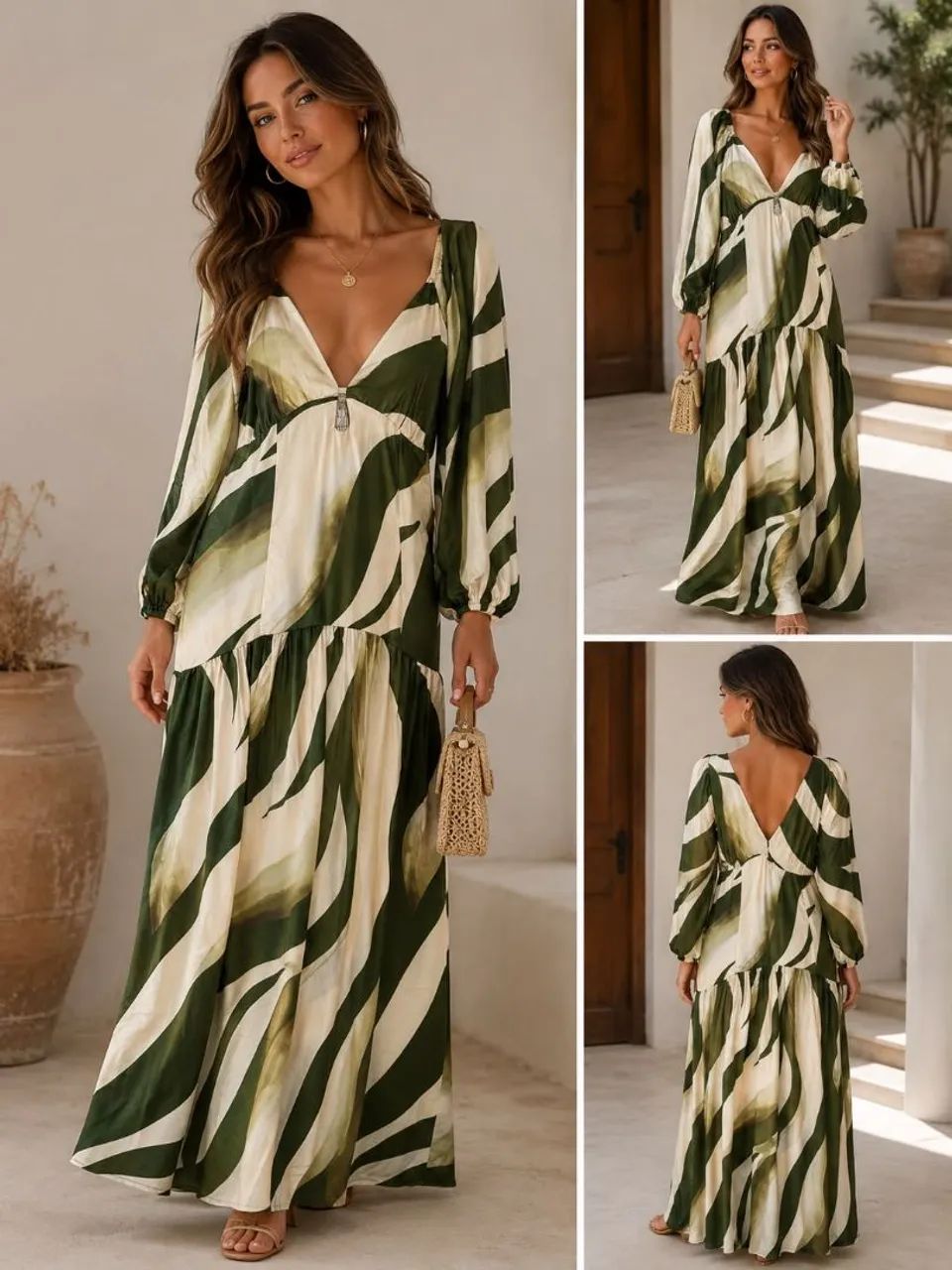Vestido longo estampado  - Foto 3