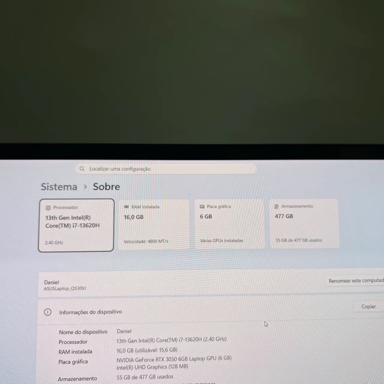 Notebook ASUS Creator OLED 15.6" Intel i7 13ª Geração | RTX 3050 6GB | 16 GB RAM  - Foto 2