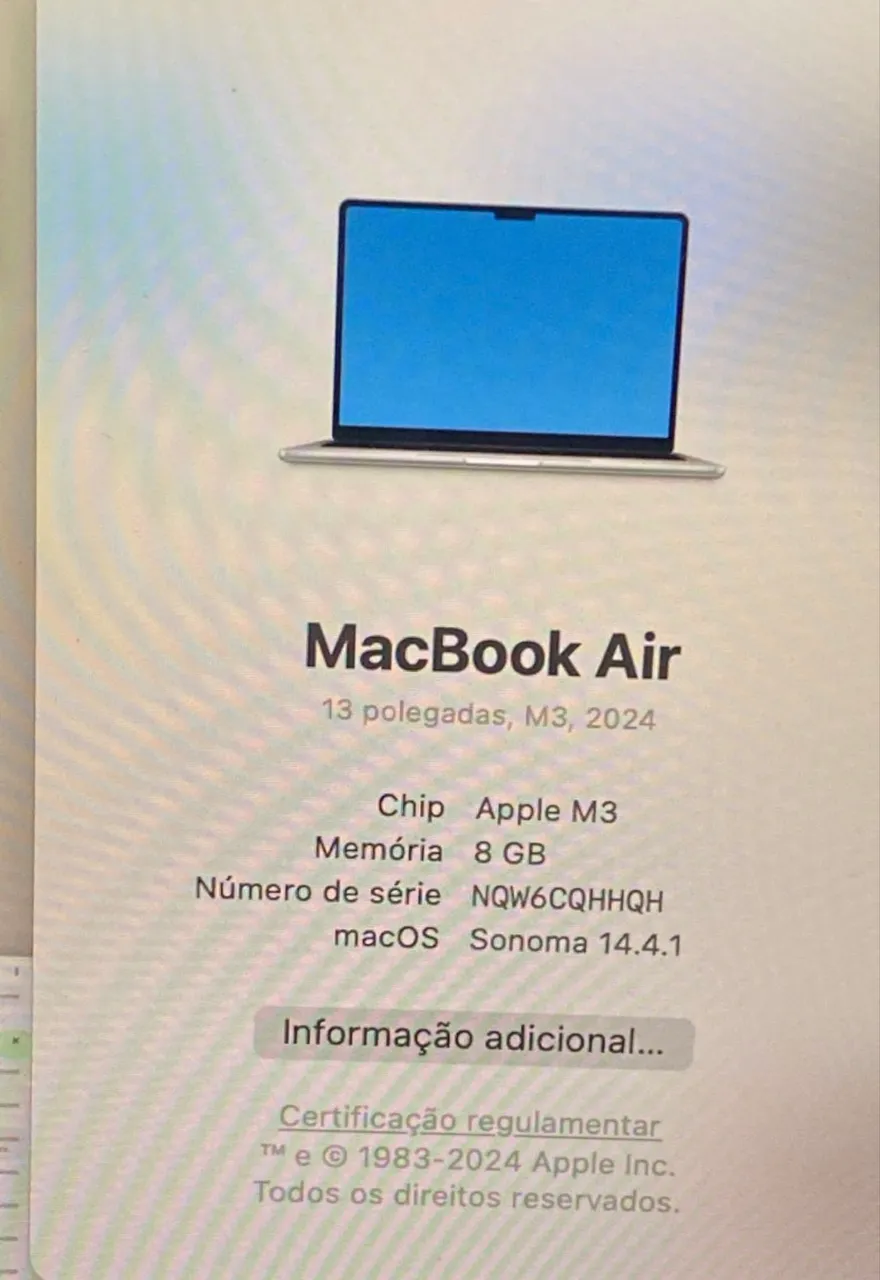 Macbook Air M3 2024 13.6