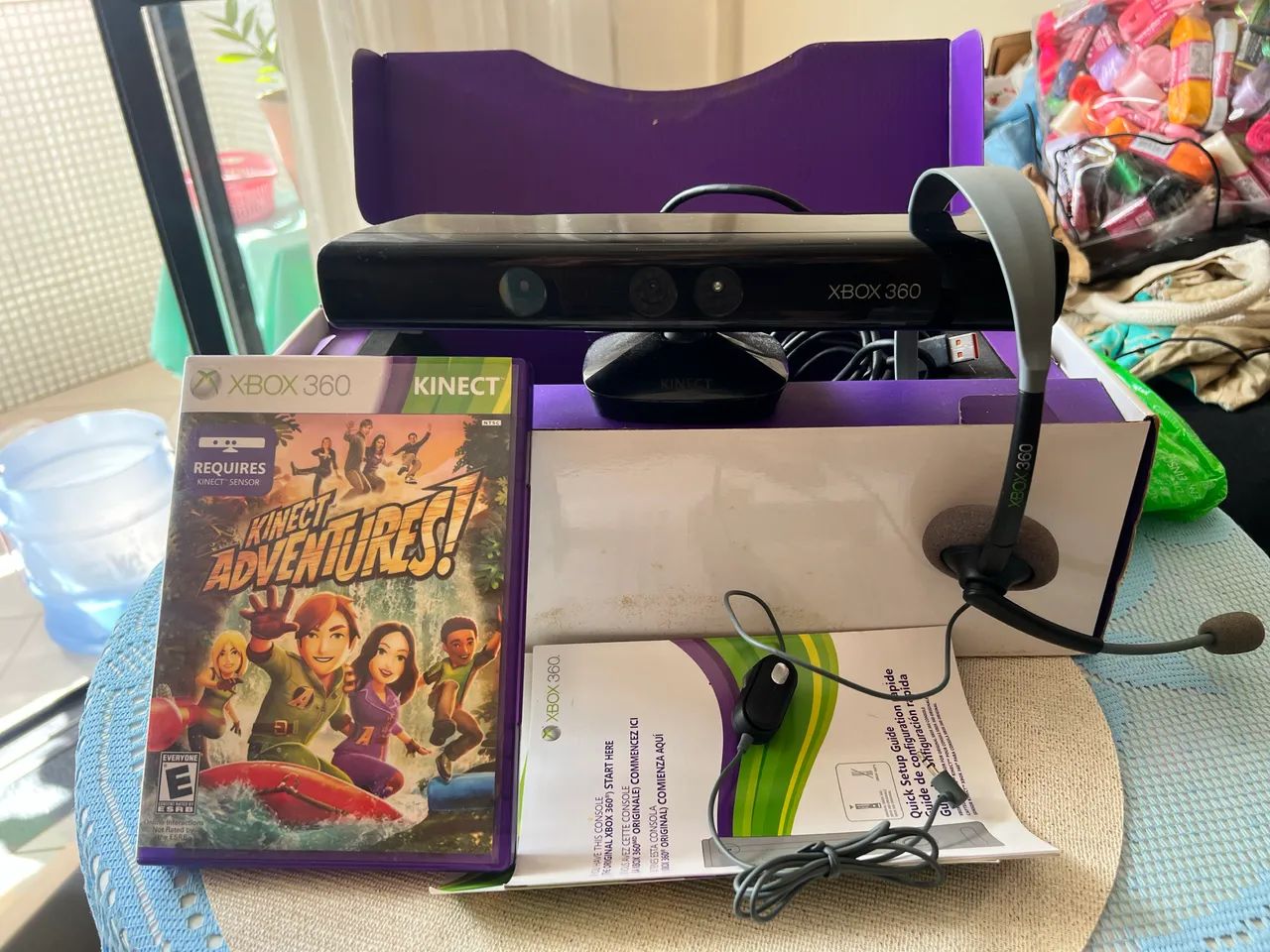 Kinect Xbox 360 + Jogo Kinect Adventures + Headset - Foto 4