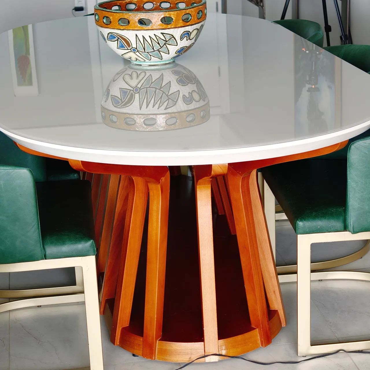 Mesa de Jantar 2,4 x 1,2 m - Madeira Maciça - Foto 2
