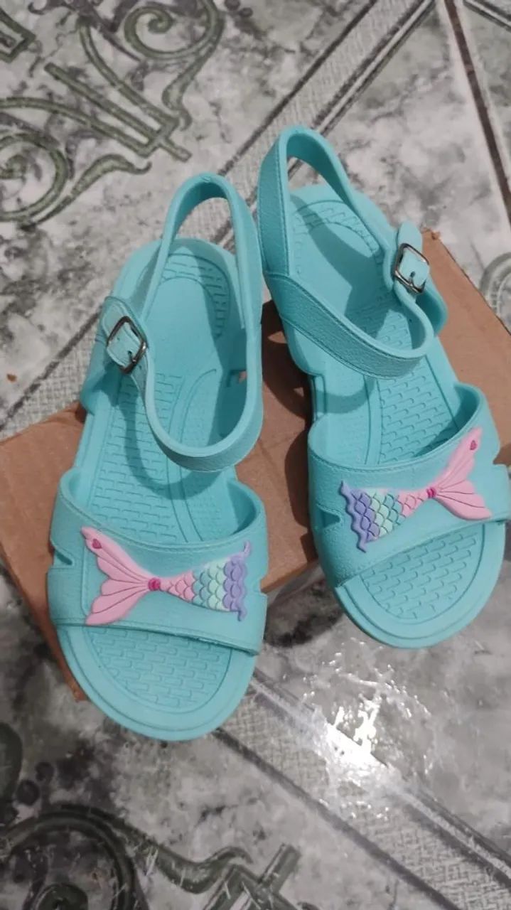 Sandália infantil sereia 