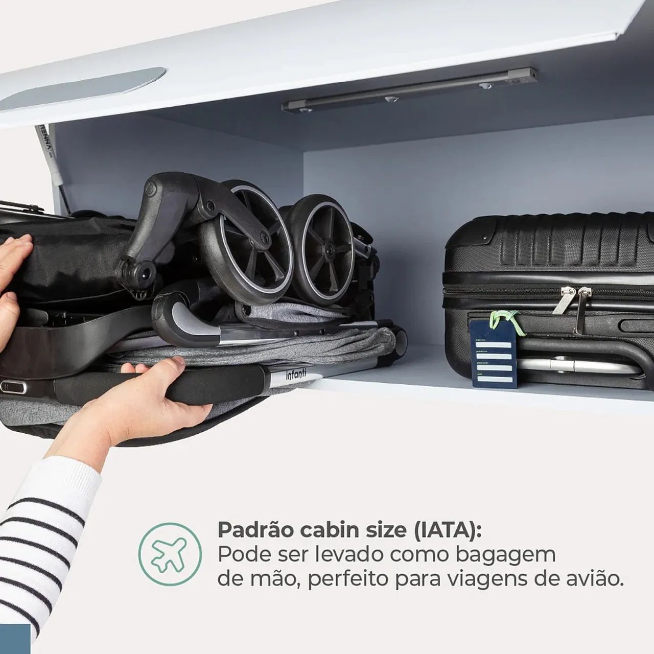 kit carrinho de bebê com bebê conforto e fechamento mala - Foto 3