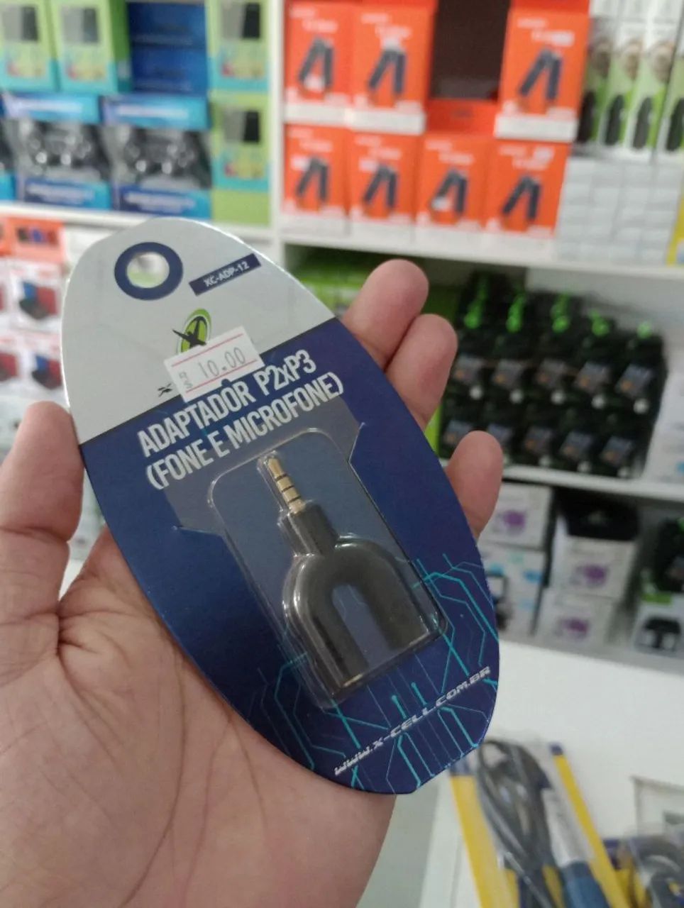 Adaptador P2xP3 (fone e microfone) 