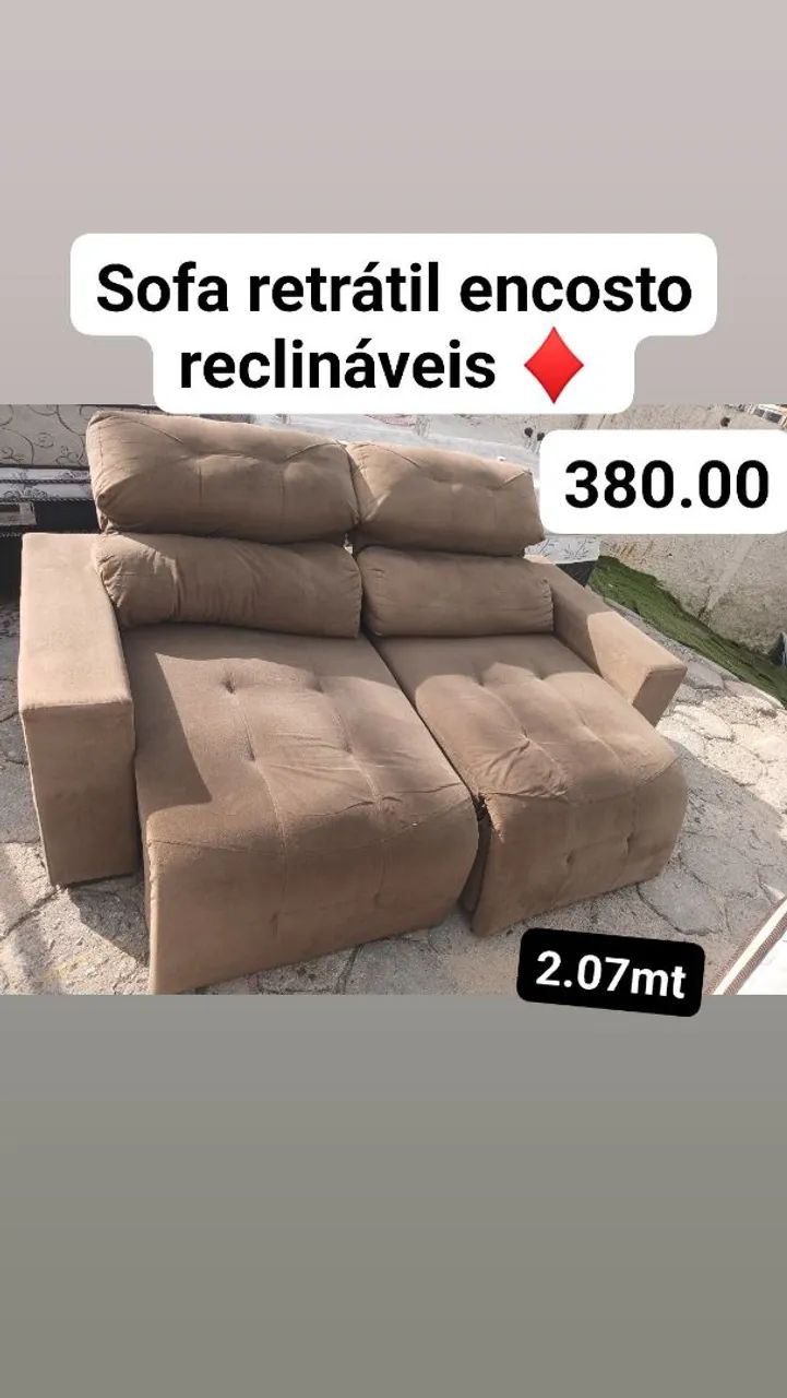 Sofa retrátil encosto reclináveis 