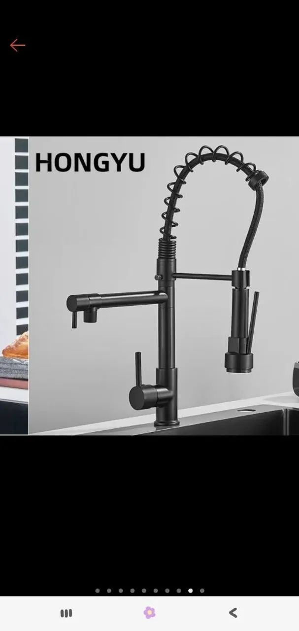 Torneira de cozinha gourmet preta - Foto 3