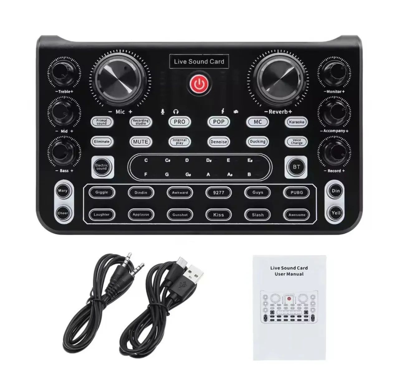 Placa de som hd x60 com vários efeitos de voz  - Foto 2