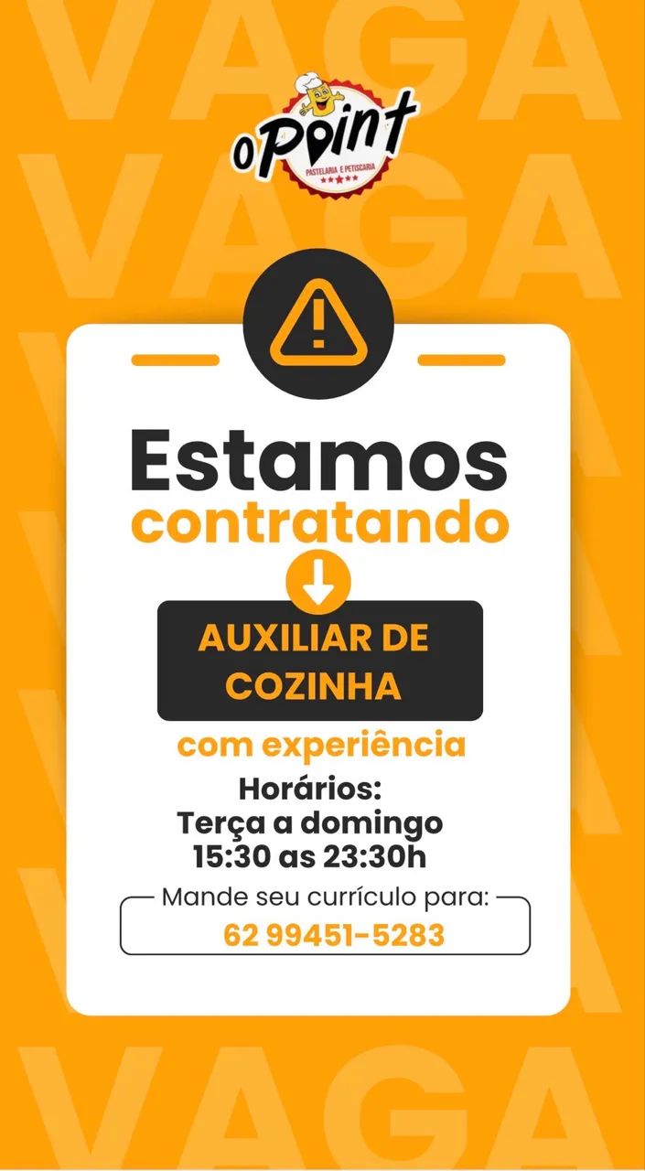 Auxiliar de cozinha com experiência 